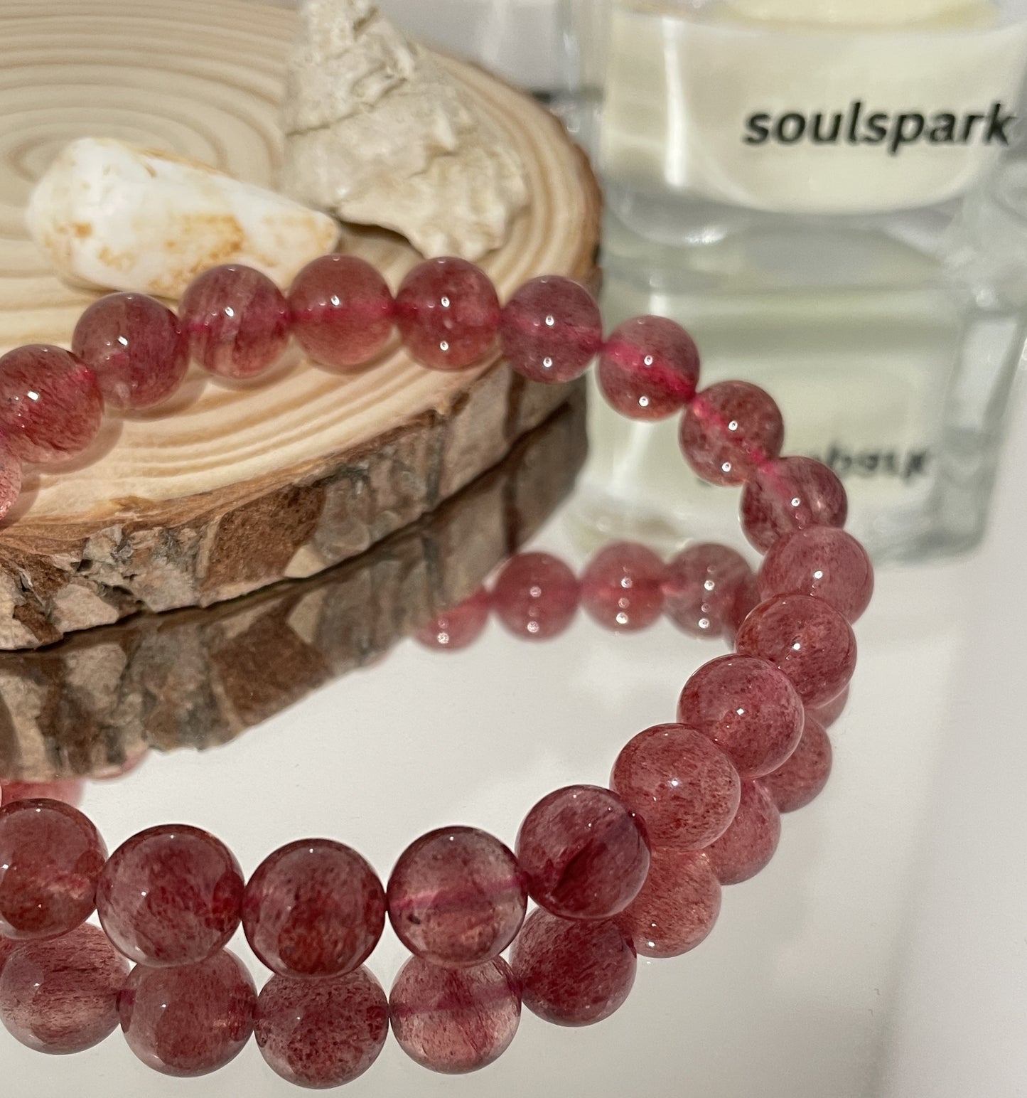 Natural Strawberry Quartz Bracelet