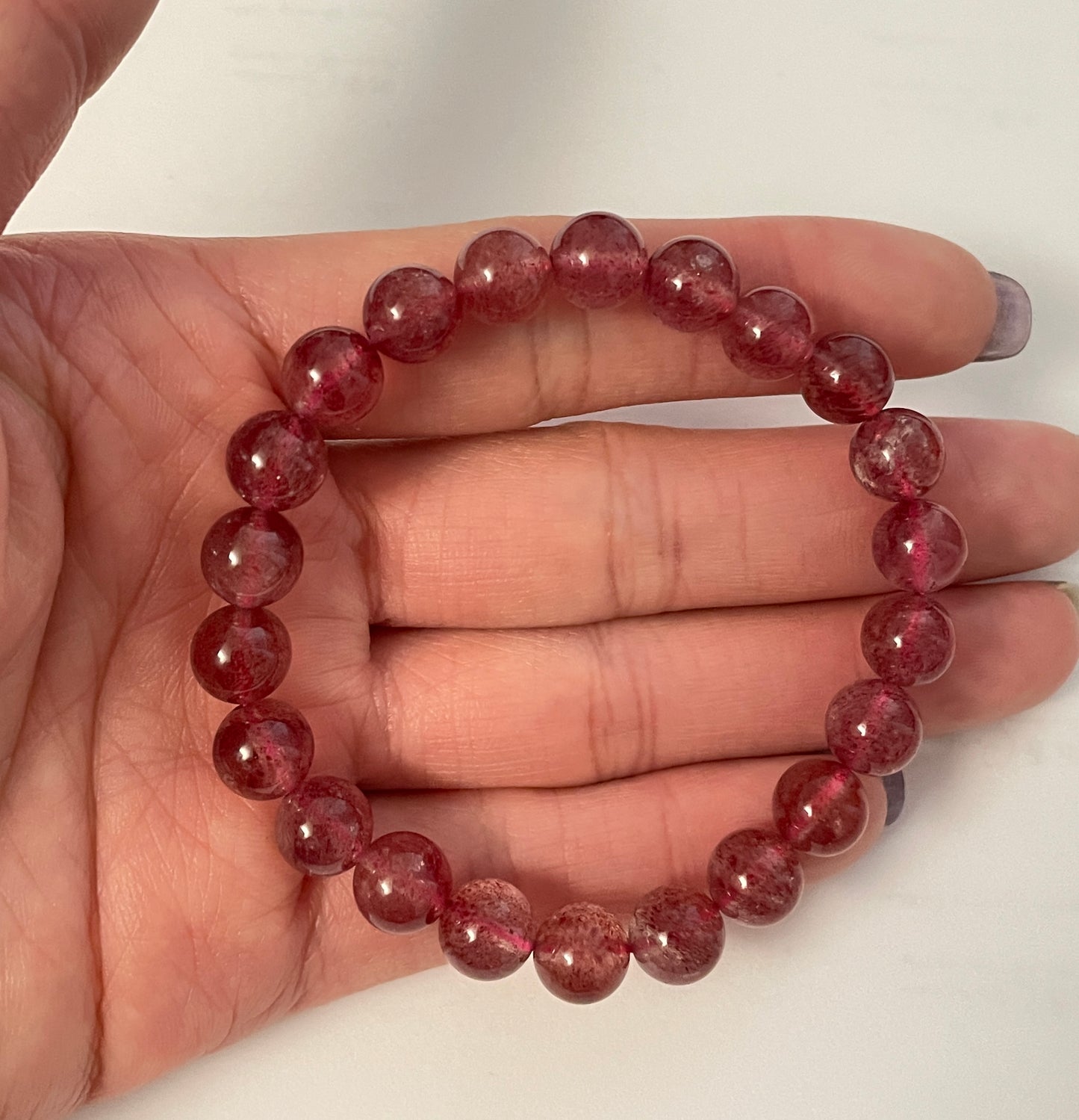 Natural Strawberry Quartz Bracelet
