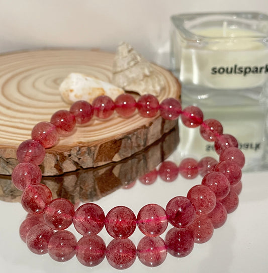 Natural Strawberry Quartz Bracelet